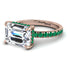 Emerald-Cut Diamond Pavé Engagement Ring - Daphne No. 17