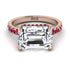 Emerald-Cut Diamond Pavé Engagement Ring - Daphne No. 47