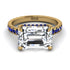 Emerald-Cut Diamond Pavé Engagement Ring - Daphne No. 61 image 3