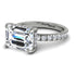 Emerald-Cut Diamond Pavé Engagement Ring - Daphne No. 3