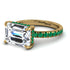 Emerald-Cut Diamond Pavé Engagement Ring - Daphne No. 16