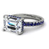 Emerald-Cut Diamond Pavé Engagement Ring - Daphne No. 63