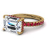 Emerald-Cut Diamond Pavé Engagement Ring - Daphne No. 46