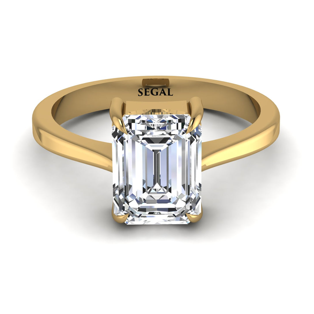 Emerald Cut Diamond Solitaire Engagement Ring - Lana No. 1