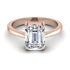 Emerald Cut Diamond Solitaire Engagement Ring - Lana No. 2