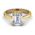 Emerald Cut Diamond Solitaire Engagement Ring - Lana No. 1