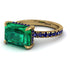 Emerald-Cut Emerald Pavé Engagement Ring - Daphne No. 64