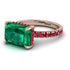 Emerald-Cut Emerald Pavé Engagement Ring - Daphne No. 50 image 2