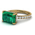 Emerald-Cut Emerald Pavé Engagement Ring - Daphne No. 4 image 2
