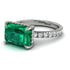 Emerald-Cut Emerald Pavé Engagement Ring - Daphne No. 6 image 2