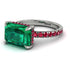 Emerald-Cut Emerald Pavé Engagement Ring - Daphne No. 51 image 2