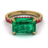 Emerald-Cut Emerald Pavé Engagement Ring - Daphne No. 49 image 3
