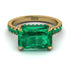 Emerald-Cut Emerald Pavé Engagement Ring - Daphne No. 19 image 3