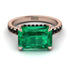 Emerald-Cut Emerald Pavé Engagement Ring - Daphne No. 35 image 3