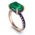 Emerald-Cut Emerald Pavé Engagement Ring - Daphne No. 65 image 1