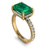 Emerald-Cut Emerald Pavé Engagement Ring - Daphne No. 4