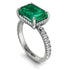 Emerald-Cut Emerald Pavé Engagement Ring - Daphne No. 6 image 1