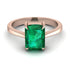 Emerald Cut Emerald Solitaire Engagement Ring - Lana No. 5