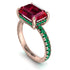Emerald-Cut Ruby Pavé Engagement Ring - Daphne No. 26 image 1
