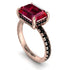 Emerald-Cut Ruby Pavé Engagement Ring - Daphne No. 41 image 1