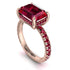 Emerald-Cut Ruby Pavé Engagement Ring - Daphne No. 56 image 1