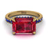 Emerald-Cut Ruby Pavé Engagement Ring - Daphne No. 70 image 3