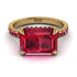 Emerald-Cut Ruby Pavé Engagement Ring - Daphne No. 55 image 3
