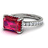 Emerald-Cut Ruby Pavé Engagement Ring - Daphne No. 12 image 3