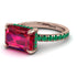 Emerald-Cut Ruby Pavé Engagement Ring - Daphne No. 26 image 3