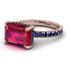 Emerald-Cut Ruby Pavé Engagement Ring - Daphne No. 71