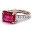 Emerald-Cut Ruby Pavé Engagement Ring - Daphne No. 11 image 3