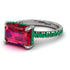 Emerald-Cut Ruby Pavé Engagement Ring - Daphne No. 27 image 3