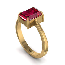 Emerald Cut Ruby Solitaire Engagement Ring - Lana No. 10 image 1