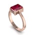 Emerald Cut Ruby Solitaire Engagement Ring - Lana No. 11 image 1