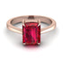 Emerald Cut Ruby Solitaire Engagement Ring - Lana No. 11 image 2