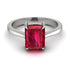 Emerald Cut Ruby Solitaire Engagement Ring - Lana No. 12 image 2