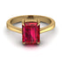Emerald Cut Ruby Solitaire Engagement Ring - Lana No. 10 image 2
