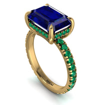 Emerald-Cut Sapphire Pavé Engagement Ring - Daphne No. 28 image 1