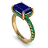 Emerald-Cut Sapphire Pavé Engagement Ring - Daphne No. 28 image 1