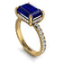 Emerald-Cut Sapphire Pavé Engagement Ring - Daphne No. 13