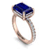 Emerald-Cut Sapphire Pavé Engagement Ring - Daphne No. 14