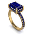 Emerald-Cut Sapphire Pavé Engagement Ring - Daphne No. 73