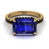 Emerald-Cut Sapphire Pavé Engagement Ring - Daphne No. 43 image 2