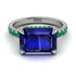 Emerald-Cut Sapphire Pavé Engagement Ring - Daphne No. 30
