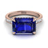 Emerald-Cut Sapphire Pavé Engagement Ring - Daphne No. 14