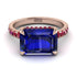 Emerald-Cut Sapphire Pavé Engagement Ring - Daphne No. 59