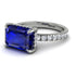 Emerald-Cut Sapphire Pavé Engagement Ring - Daphne No. 15