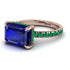 Emerald-Cut Sapphire Pavé Engagement Ring - Daphne No. 29 image 3