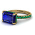 Emerald-Cut Sapphire Pavé Engagement Ring - Daphne No. 28