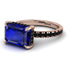 Emerald-Cut Sapphire Pavé Engagement Ring - Daphne No. 44
